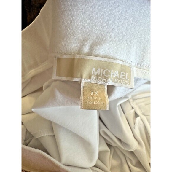 Michael Kors Women's  Plus Size High-Rise Pull-On Pants Slimming White 3X - Picture 5 of 6